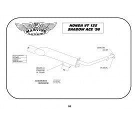 Scarico completo Marving per Honda Vt 125 Shadow