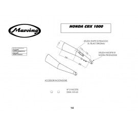 Scarico completo Marving per Honda Cbx 1000