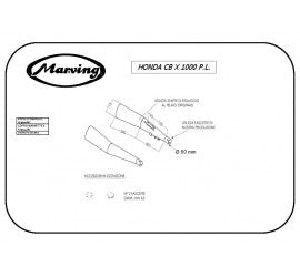 Scarico completo Marving per Honda Cbx 1000 Pro Link