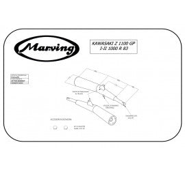 Scarico completo Marving per Kawasaki Z 1000 R 1983/1986