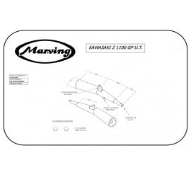 Scarico completo Marving per Kawasaki Z 1100 Gp Uni-Trak