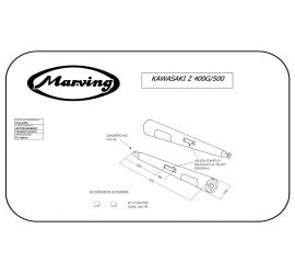 Scarico completo Marving per Kawasaki Z 400 J 1980-