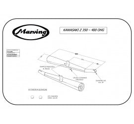 Scarico completo Marving per Kawasaki Z 350