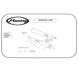 Marving Complete Exhaust for Kawasaki Z 650 1977-