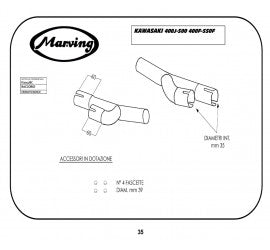 Scarico completo Marving per Kawasaki Z 400 F