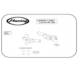 Marving Complete Exhaust for Kawasaki Z 550 Gp Uni-Trak 1983-