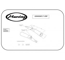 Marving Complete Exhaust for Kawasaki Z 1300 