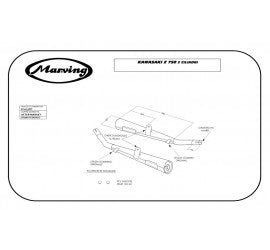 Scarico completo Marving per Kawasaki Z 750 2 Cilindri