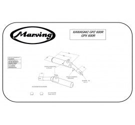 Scarico completo Marving per Kawasaki Gpx 600 R