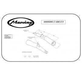 Scarico completo Marving per Kawasaki Z 1000 Ii R