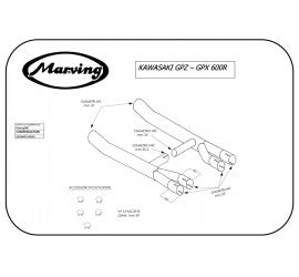 Scarico completo Marving per Kawasaki Gpx 600 R