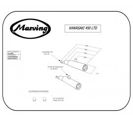 Scarico completo Marving per Kawasaki Z 450 Ltd 1985