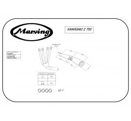 Marving Complete Exhaust for Kawasaki Z 750 1980