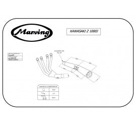 Scarico completo Marving per Kawasaki Z 1000 J