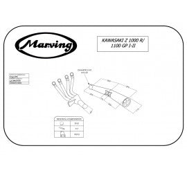 Scarico completo Marving per Kawasaki Z 1000 R 1983/1986