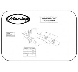 Marving Complete Exhaust for Kawasaki Z 1100 Gp Uni-Trak