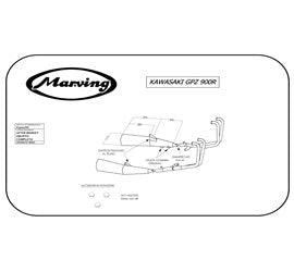 Scarico completo Marving per Kawasaki Gpz 900 R