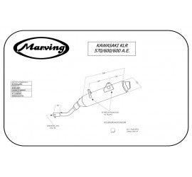 Scarico completo Marving per Kawasaki Klr 570