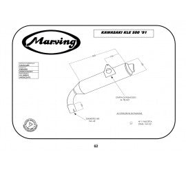 Scarico completo Marving per Kawasaki Kle 500