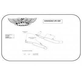 Scarico completo Marving per Kawasaki En 500