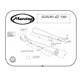 Marving Complete Exhaust for Suzuki Gs 750 1977