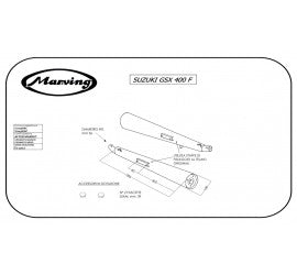 Marving Full Exhaust for Suzuki Gsx 400 F