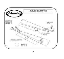 Marving Complete Exhaust for Suzuki Gs 500 1978/1981