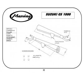 Marving Complete Exhaust for Suzuki Gs 1000 1978-