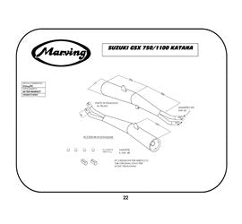 Marving Full Exhaust for Suzuki Gsx 1100 Katana