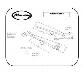 Marving Complete Exhaust for Suzuki Gs 850 G 1981