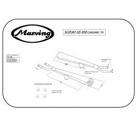 Marving Complete Exhaust for Suzuki Gs 850 Cardano 1979