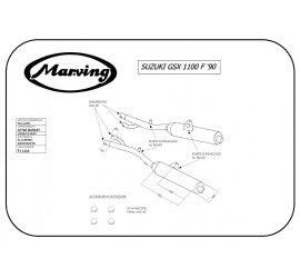 Marving Complete Exhaust for Suzuki Gsx 1100 F 1988