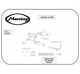 Marving Complete Exhaust for Suzuki Vx 800