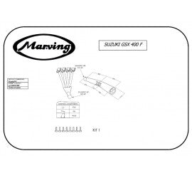 Marving Complete Exhaust for Suzuki Gsx 400 F 1980-