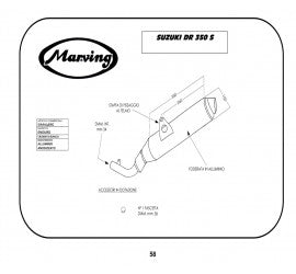 Marving Complete Exhaust for Suzuki Dr 350