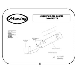 Marving Complete Exhaust for Suzuki Dr 650 Rs 1990