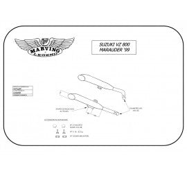 Marving Full Exhaust for Suzuki Vz 800 Marauder