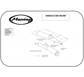 Scarico completo Marving per Yamaha Xj 750 1984/1989