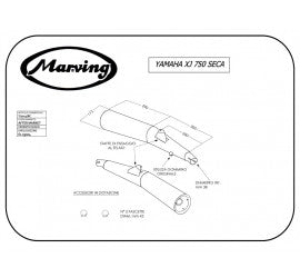 Scarico completo Marving per Yamaha Xj 750 Seca