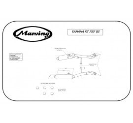 Marving Full Exhaust for Yamaha Fz 750