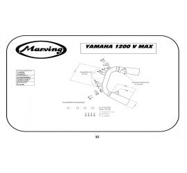 Scarico completo Marving per Yamaha 1200 V Max