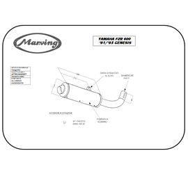 Marving Full Exhaust for Yamaha Fzr 600 Genesis