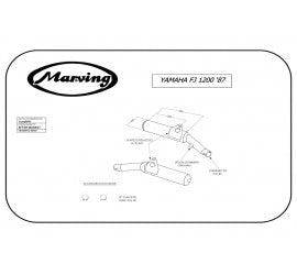 Marving Full Exhaust for Yamaha Fj 1200