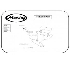 Marving Complete Exhaust for Yamaha Tdm 850 1991-