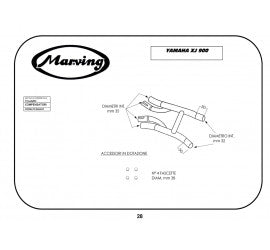 Scarico completo Marving per Yamaha Xj 900