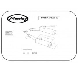 Marving Full Exhaust for Yamaha Fj 1200