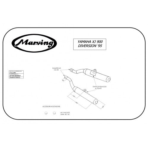 Scarico completo Marving per Yamaha Xj 900 Diversion