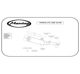 Scarico completo Marving per Yamaha Gts 1000