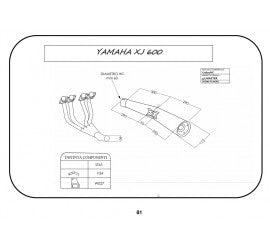 Scarico completo Marving per Yamaha Xj 600 1984