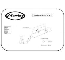 Scarico completo Marving per C Yamaha Xt 600 E Avv. Elet.